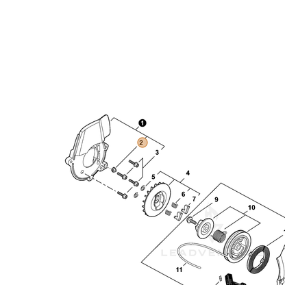 ECHO part V263000070 — IPL diagram snippet (6x zoom, amber highlight)