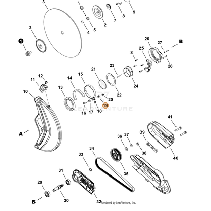 ECHO part V264000320 — IPL diagram snippet (6x zoom, amber highlight)