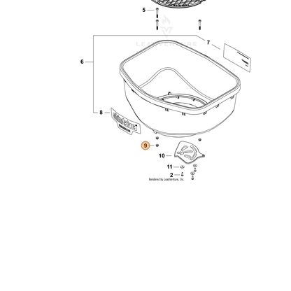 ECHO part V264000540 — IPL diagram snippet (6x zoom, amber highlight)