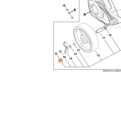 ECHO part V265000340 — IPL diagram snippet (6x zoom, amber highlight)