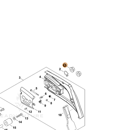 ECHO part V265000550 — IPL diagram snippet (6x zoom, amber highlight)