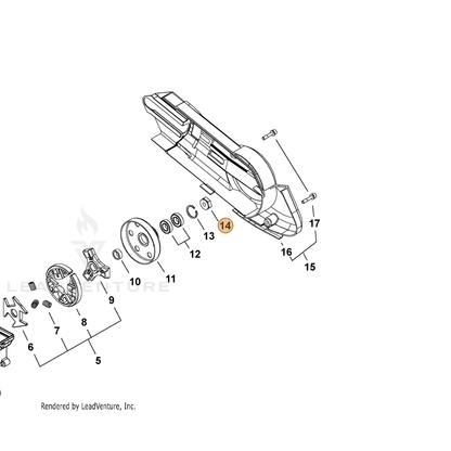 ECHO part V265000560 — IPL diagram snippet (6x zoom, amber highlight)