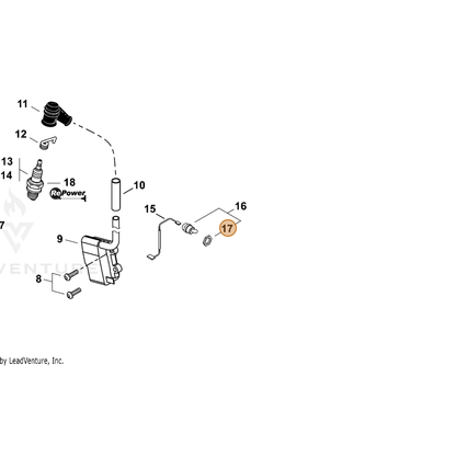 ECHO part V266000090 — IPL diagram snippet (6x zoom, amber highlight)