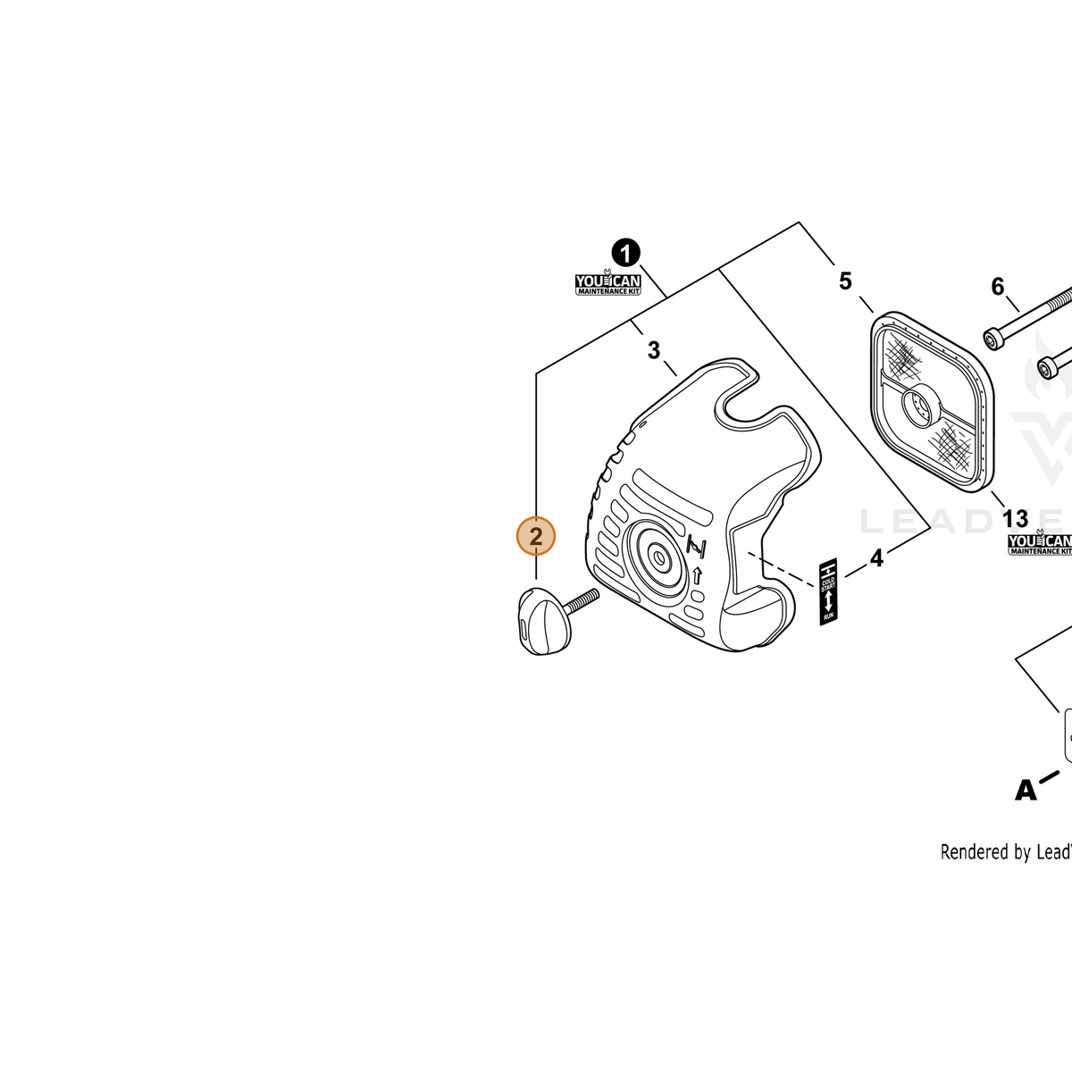 ECHO part V299000250 — IPL diagram snippet (6x zoom, amber highlight)