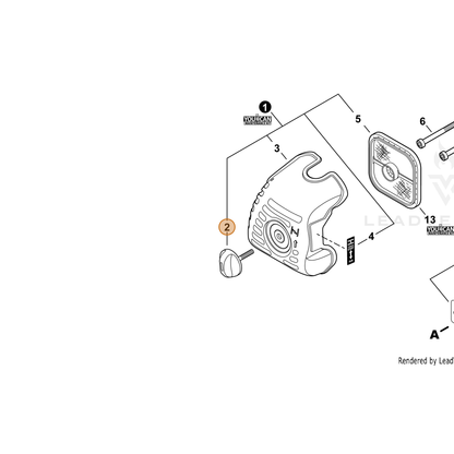 ECHO part V299000250 — IPL diagram snippet (6x zoom, amber highlight)