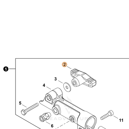 ECHO part V299000660 — IPL diagram snippet (6x zoom, amber highlight)