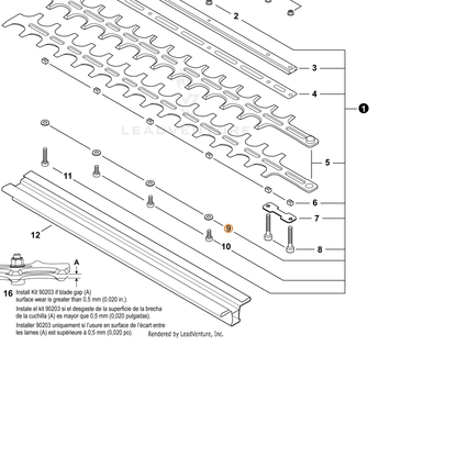 ECHO part V303000290 — IPL diagram snippet (6x zoom, amber highlight)