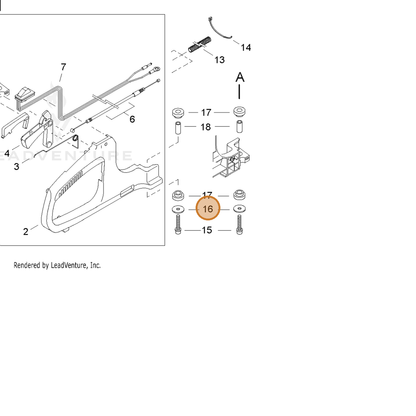 Echo part V304000320 — IPL diagram snippet (6x zoom, amber highlight)
