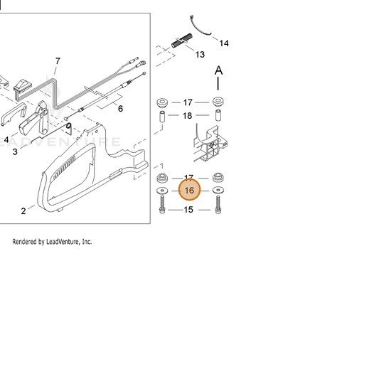 Echo part V304000320 — IPL diagram snippet (6x zoom, amber highlight)