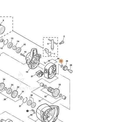 ECHO part V305000020 — IPL diagram snippet (6x zoom, amber highlight)