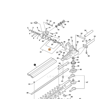 ECHO part V307000150 — IPL diagram snippet (6x zoom, amber highlight)