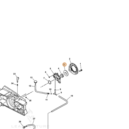 ECHO part V309000040 — IPL diagram snippet (6x zoom, amber highlight)