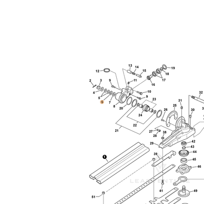 ECHO part V340000110 — IPL diagram snippet (6x zoom, amber highlight)