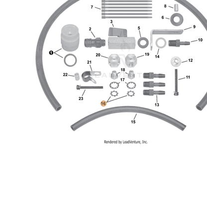 ECHO part V340000150 — IPL diagram snippet (6x zoom, amber highlight)