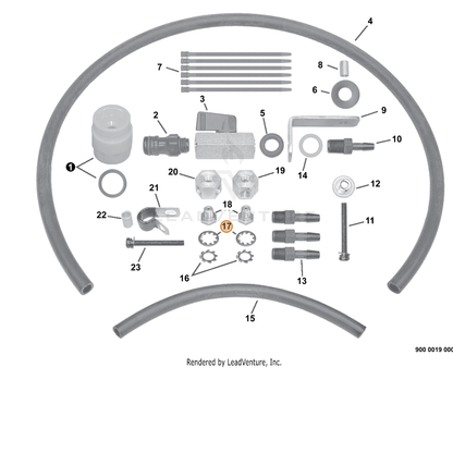 ECHO part V340000160 — IPL diagram snippet (6x zoom, amber highlight)