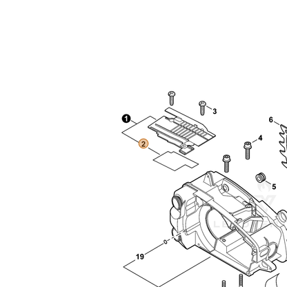 ECHO part V341000040 — IPL diagram snippet (6x zoom, amber highlight)