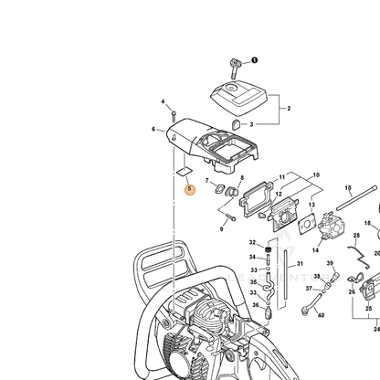 ECHO part V341000080 — IPL diagram snippet (6x zoom, amber highlight)