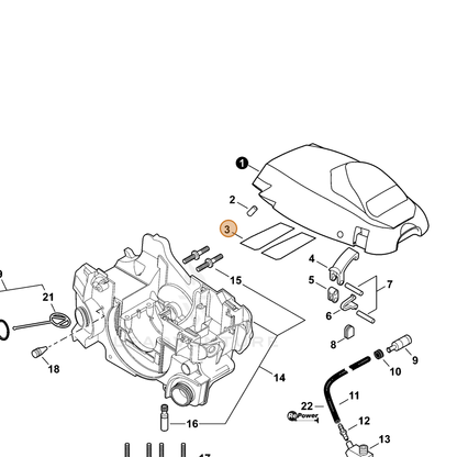 ECHO part V341000120 — IPL diagram snippet (6x zoom, amber highlight)