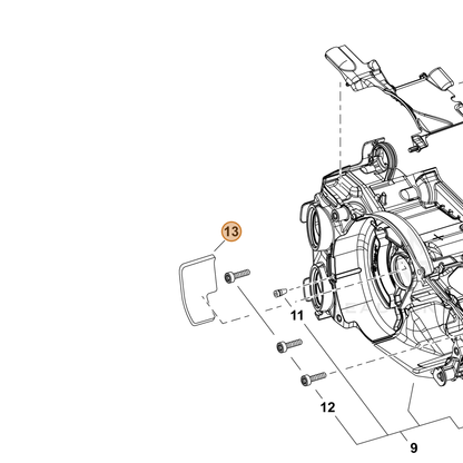 ECHO part V341000201 — IPL diagram snippet (6x zoom, amber highlight)