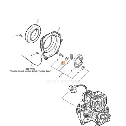 ECHO part V346000000 — IPL diagram snippet (6x zoom, amber highlight)