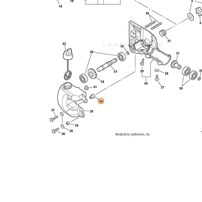 ECHO part V354000010 — IPL diagram snippet (6x zoom, amber highlight)
