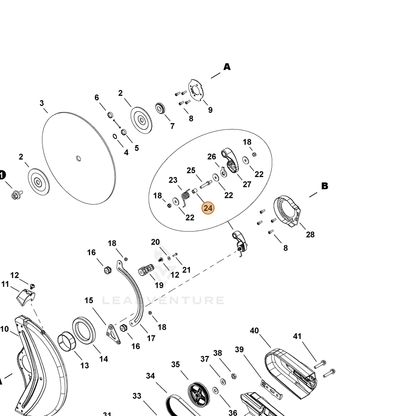 ECHO part V354000080 — IPL diagram snippet (6x zoom, amber highlight)