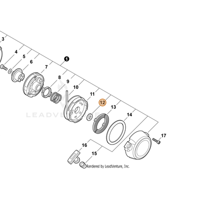 ECHO part V355000080 — IPL diagram snippet (6x zoom, amber highlight)