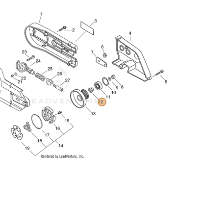ECHO part V356000260 — IPL diagram snippet (6x zoom, amber highlight)