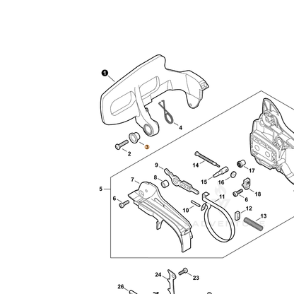 ECHO part V356000430 — IPL diagram snippet (6x zoom, amber highlight)