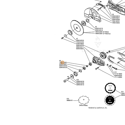 Echo part V357000210 — IPL diagram snippet (6x zoom, amber highlight)