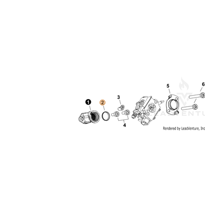 ECHO part V358000220 — IPL diagram snippet (6x zoom, amber highlight)