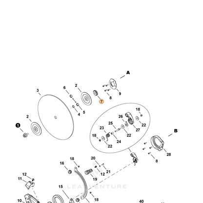 ECHO part V360000320 — IPL diagram snippet (6x zoom, amber highlight)