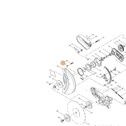 Echo part V375000370 — IPL diagram snippet (6x zoom, amber highlight)