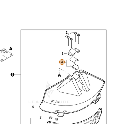 ECHO part V375000890 — IPL diagram snippet (6x zoom, amber highlight)