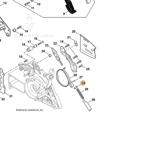 ECHO part V376000450 — IPL diagram snippet (6x zoom, amber highlight)