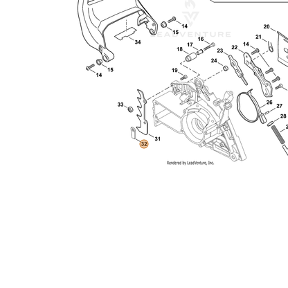ECHO part V376001890 — IPL diagram snippet (6x zoom, amber highlight)