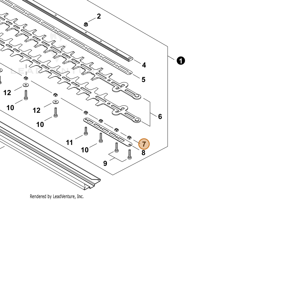 ECHO part V376002940 — IPL diagram snippet (6x zoom, amber highlight)