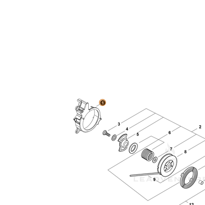 ECHO part V376002950 — IPL diagram snippet (6x zoom, amber highlight)