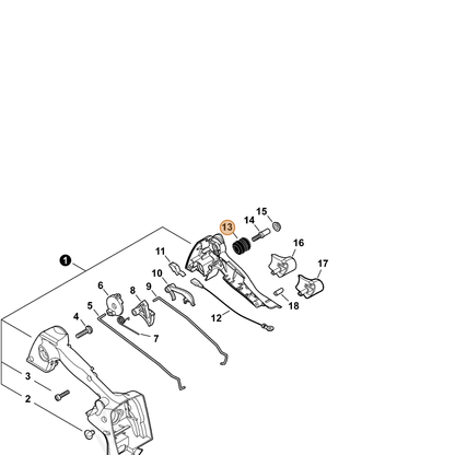 ECHO part V400000070 — IPL diagram snippet (6x zoom, amber highlight)
