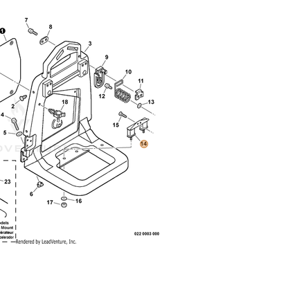 ECHO part V401000110 — IPL diagram snippet (6x zoom, amber highlight)