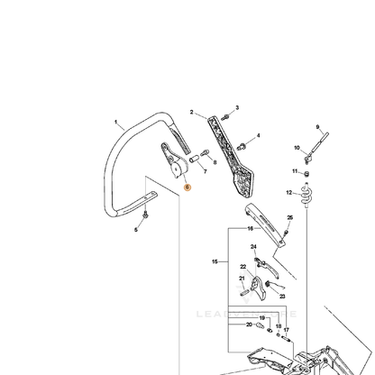 ECHO part V401000170 — IPL diagram snippet (6x zoom, amber highlight)