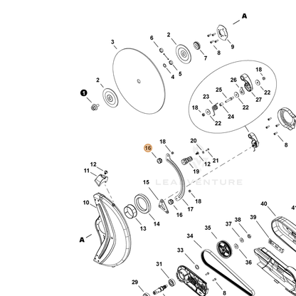 ECHO part V402000110 — IPL diagram snippet (6x zoom, amber highlight)