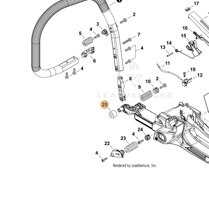 ECHO part V404000260 — IPL diagram snippet (6x zoom, amber highlight)