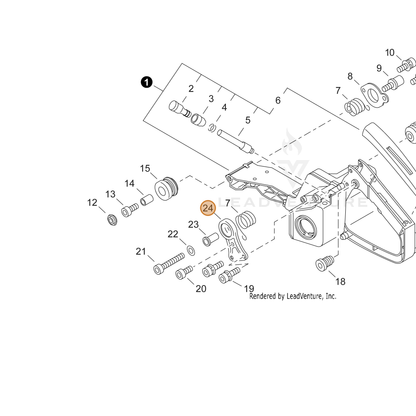 ECHO part V419000010 — IPL diagram snippet (6x zoom, amber highlight)