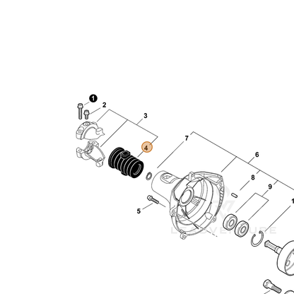 ECHO part V420001400 — IPL diagram snippet (6x zoom, amber highlight)