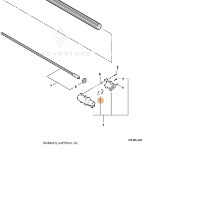 ECHO part V420001810 — IPL diagram snippet (6x zoom, amber highlight)