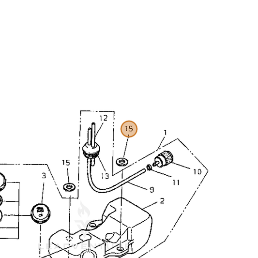Echo part V420002300 — IPL diagram snippet (6x zoom, amber highlight)