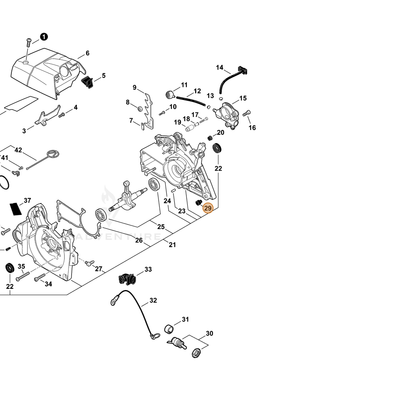 ECHO part V420003800 — IPL diagram snippet (6x zoom, amber highlight)