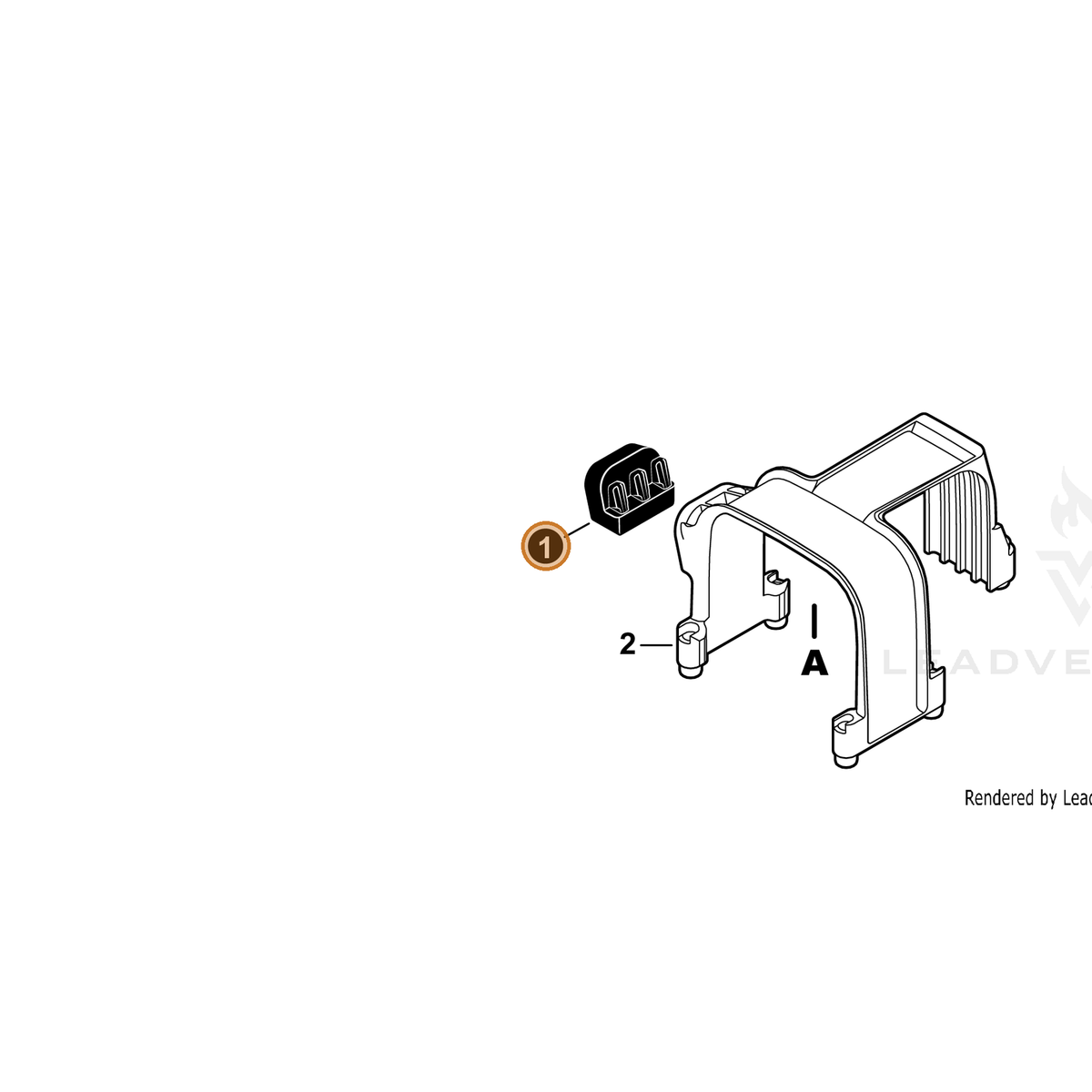 ECHO part V420004620 — IPL diagram snippet (6x zoom, amber highlight)