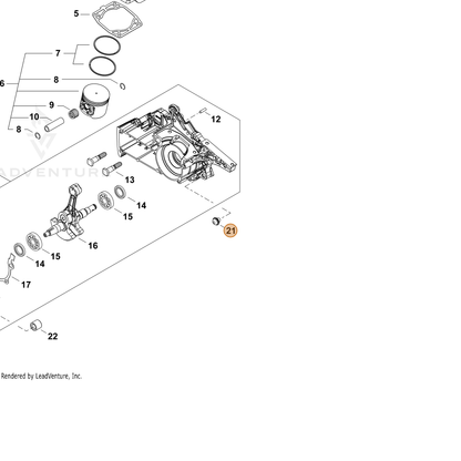 ECHO part V420005590 — IPL diagram snippet (6x zoom, amber highlight)